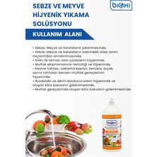 Bioxi Sebze Meyve Yıkama ve Mutfak Yüzey Hijyen Solüsyon, Doğal ve Kalıntı Bırakmayan Solüsyon (2 Adet 1 Lt)