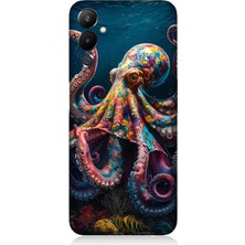 Tecno Pova 3 Uyumlu Derinliklerde Sekiz Kol Ahtapot  Desenli Silikon Kılıf