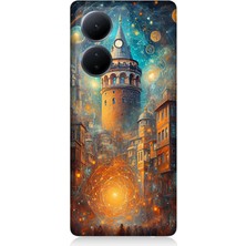 Vivo V29 Lite Uyumlu Galata’da Işık Yolculuğu  Desenli Silikon Kılıf