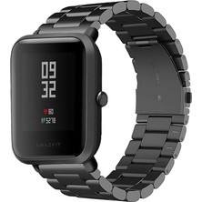 Tagomoon Amazfit Bip Bipu Bips Bip3 Uyumlu Kordon Klasik Baklava Model Paslanmaz Çelik Metal Kayış