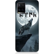Vivo Y53S Uyumlu Ay Altında Kurt Ulusu  Desenli Silikon Kılıf