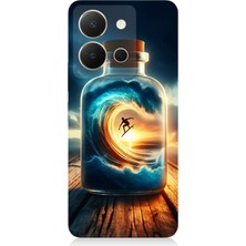 Vivo Y36 Uyumlu Kavanozda Güneşli Sahil  Desenli Silikon Kılıf