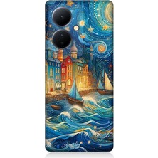 Vivo V29 Lite Uyumlu Masalsı Şehirde Geceler  Desenli Silikon Kılıf