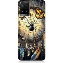 Vivo Y53S Uyumlu Karanlıkta Parlayan Tüyler  Desenli Silikon Kılıf