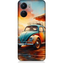 Vivo V16 Uyumlu Retro Vosvosun Renkleri  Desenli Silikon Kılıf