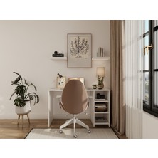 MasifMarket Bergama Çalışma Masası Beyaz Renk