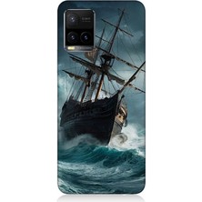 Vivo Y53S Uyumlu Fırtınada Eski Gemi  Desenli Silikon Kılıf