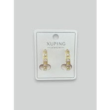 Xuping 14 K Zirkon Taşlı Çiçek Küpe