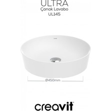 Ultra Yuvarlak Çanak Lavabo 45CM Beyaz