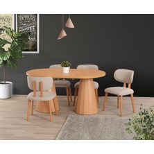 Yuvaset Home Uyar Kayın Kaplama 4 Adet Rüya Sandalye 90*160+30 Pota Açılabilir Masa Takımı