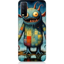 Vivo Y11S Uyumlu Tuhaf Canavar Gülümsemesi  Desenli Silikon Kılıf