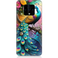 Tecno Camon 16 Uyumlu Tavuskuşu Renkli Gurur  Desenli Silikon Kılıf
