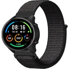 Tagomoon Xiaomi Watch Sport ile Uyumlu Kordon Kumaş Desenli Cırt Cırtlı Spor Kayış