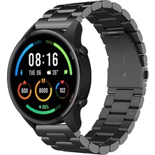 Tagomoon Xiaomi Watch Sport ile Uyumlu Kordon Baklava Model Paslanmaz Çelik Metal Kayış