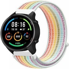 Tagomoon Xiaomi Watch Sport ile Uyumlu Kordon Kumaş Desenli Cırt Cırtlı Spor Kayış