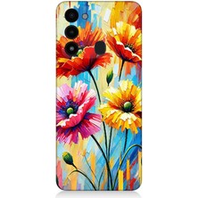 Tecno Spark 8c Uyumlu Bahar Esintisinde Renkli Papatyalar  Desenli Silikon Kılıf