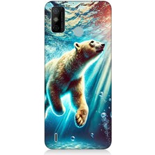 Tecno Spark 6 Go Uyumlu Suda Dans Eden Ayı  Desenli Silikon Kılıf