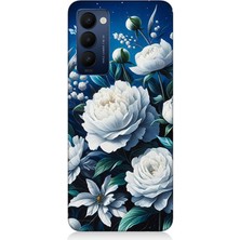 Tecno Camon 18 Uyumlu Yıldız Gibi Açan Çiçekler  Desenli Silikon Kılıf