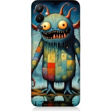 Tecno Pova 3 Uyumlu Tuhaf Canavar Gülümsemesi  Desenli Silikon Kılıf