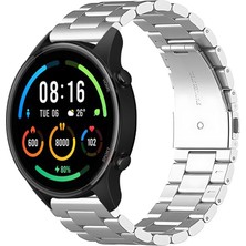 Tagomoon Xiaomi Watch Sport ile Uyumlu Kordon Baklava Model Paslanmaz Çelik Metal Kayış