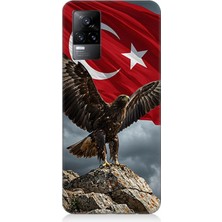 Vivo V21E Uyumlu Kartal Zirvede Bekliyor  Desenli Silikon Kılıf