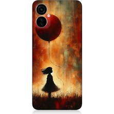 Tecno Camon 19 Neo Uyumlu Balonlu Küçük Kız  Desenli Silikon Kılıf
