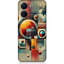 Vivo V16 Uyumlu Geometrik Soyut Renk Dengesi  Desenli Silikon Kılıf