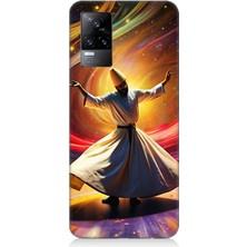 Vivo V21E Uyumlu Renklerin Içinde Sema  Desenli Silikon Kılıf