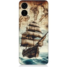 Tecno Spark 9 Pro Uyumlu Haritada Yelkenli Macera  Desenli Silikon Kılıf