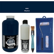 Cadence Mobilya Boyası -  Multisurface H - 092 Okyanus 2000 ml Ultimate Vernik Mat 500 ml  Saten Rulo Set