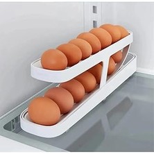 2 Katlı Otomatik Buzdolabı Yumurta Standı Yumurtalık Rafı Saklama Kabı Buzdolabı Organizer