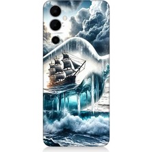 Tecno Pova Neo 2 Uyumlu Fırtınada Gemi Patlaması  Desenli Silikon Kılıf