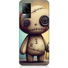 Vivo V21E Uyumlu Yamuk Gözlü Oyuncak Ruh  Desenli Silikon Kılıf