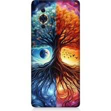 Huaweı Nova 10 Se Uyumlu Hayat Ağacı  ve Gece Gündüz  Desenli Silikon Kılıf
