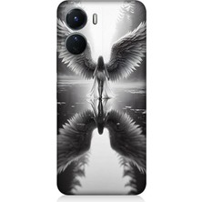 Vivo V16 Uyumlu Işıkta Kanatlanan Melek  Desenli Silikon Kılıf