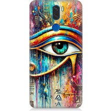 Vestel Venus Z30 Uyumlu Soyut Detayda Mavi Göz Ra  Desenli Silikon Kılıf