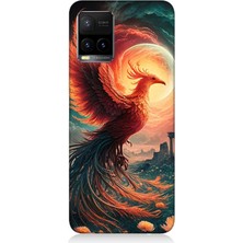 Vivo Y53S Uyumlu Alevden Yükselen Anka  Desenli Silikon Kılıf