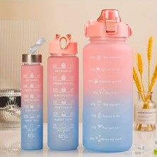 Motivasyon Suluk 3lü Set Pembe Mavi Motivasyon Matara Set 3'lü