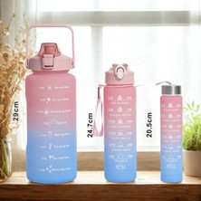 Motivasyon Suluk 3lü Set Pembe Mavi Motivasyon Matara Set 3'lü