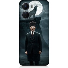 Vivo V16 Uyumlu Dolunayda Gölge ve Lider Atatürk  Desenli Silikon Kılıf