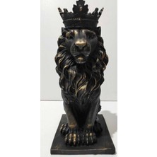 Lion Aslan Kral Heykel , Siyah Gold Eskitme