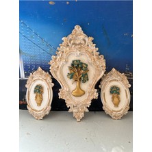 Çiçekli Dekoratif Tablo 3lü Set