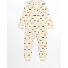 Lcw Baby Yeşil Bisiklet Yaka Baskılı Erkek Bebek Tulum 2'li