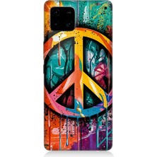 Vivo V30 Uyumlu Renkli Barış Işareti  Desenli Silikon Kılıf