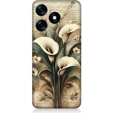 Tecno Spark 10 Uyumlu Zambakların Sessiz Zarafeti  Desenli Silikon Kılıf