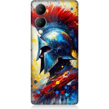 Vivo Y17S Uyumlu Kızıl Miğferli Savaşçı  Desenli Silikon Kılıf