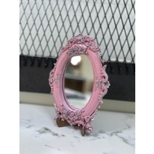 Pembe Tasarım Masa ve Duvar Aynası