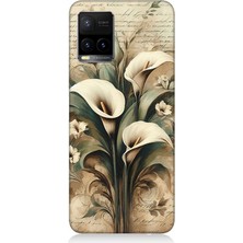 Vivo Y53S Uyumlu Zambakların Sessiz Zarafeti  Desenli Silikon Kılıf