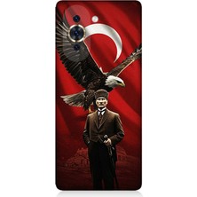 Huaweı Nova 10 Uyumlu Kartallı Bayrak ve Atatürk  Desenli Silikon Kılıf