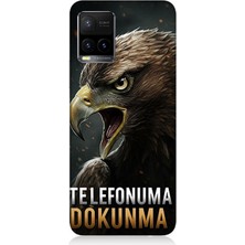 Vivo Y53S Uyumlu Bakışlarda Kartalın Sertliği  Desenli Silikon Kılıf